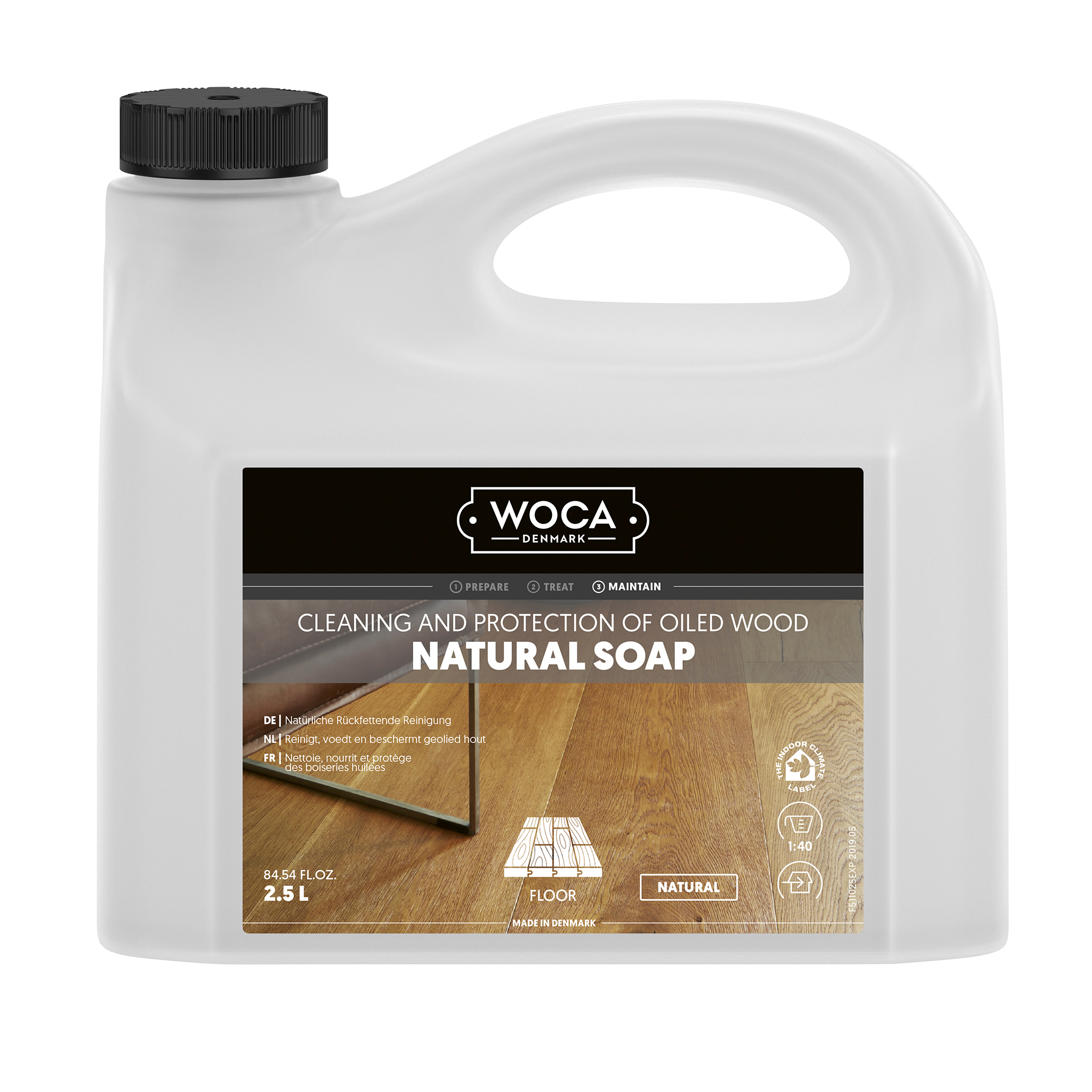 WOCA wood floor soap nature 2,5 Ltr. WOCA wood floor soap nature 2,5 Ltr.