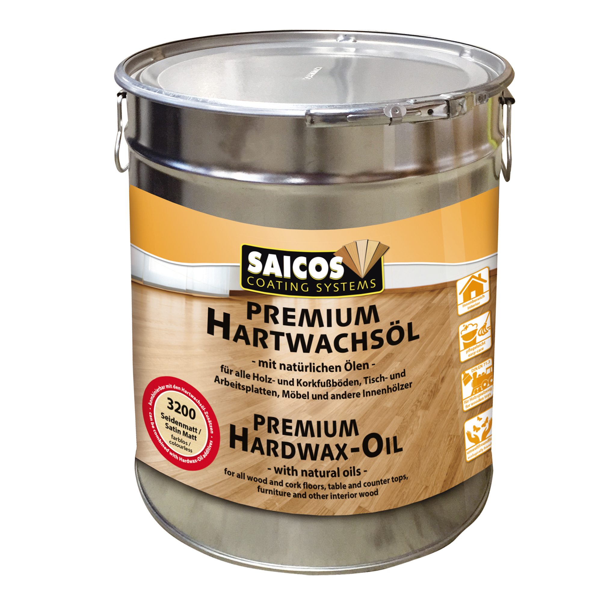 SAICOS Premium Hartwachsöl Seidenmatt  SAICOS Premium Hartwachsöl Seidenmatt