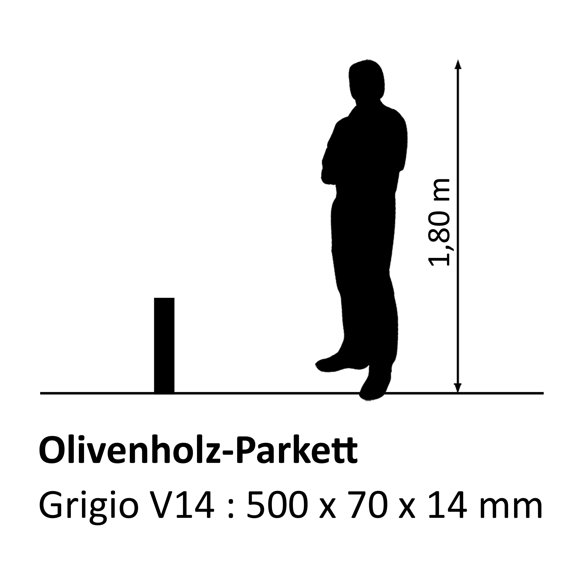 Olivenholzparkett Grigio V14