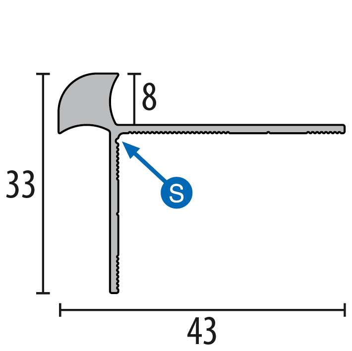 PARAT Step 8 Treppenkantenprofil schwarz