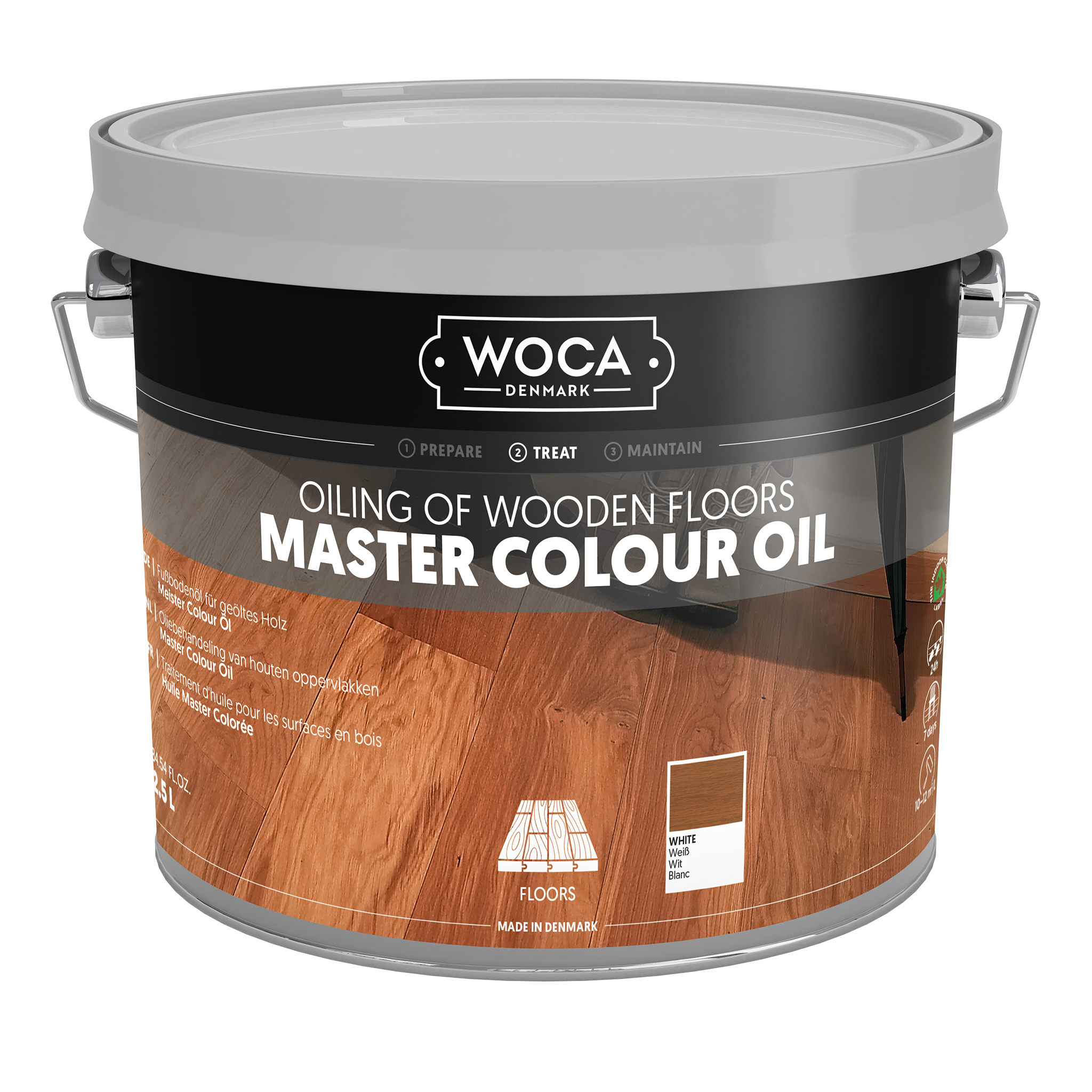 WOCA Master floor-oil white 2,5 Ltr.