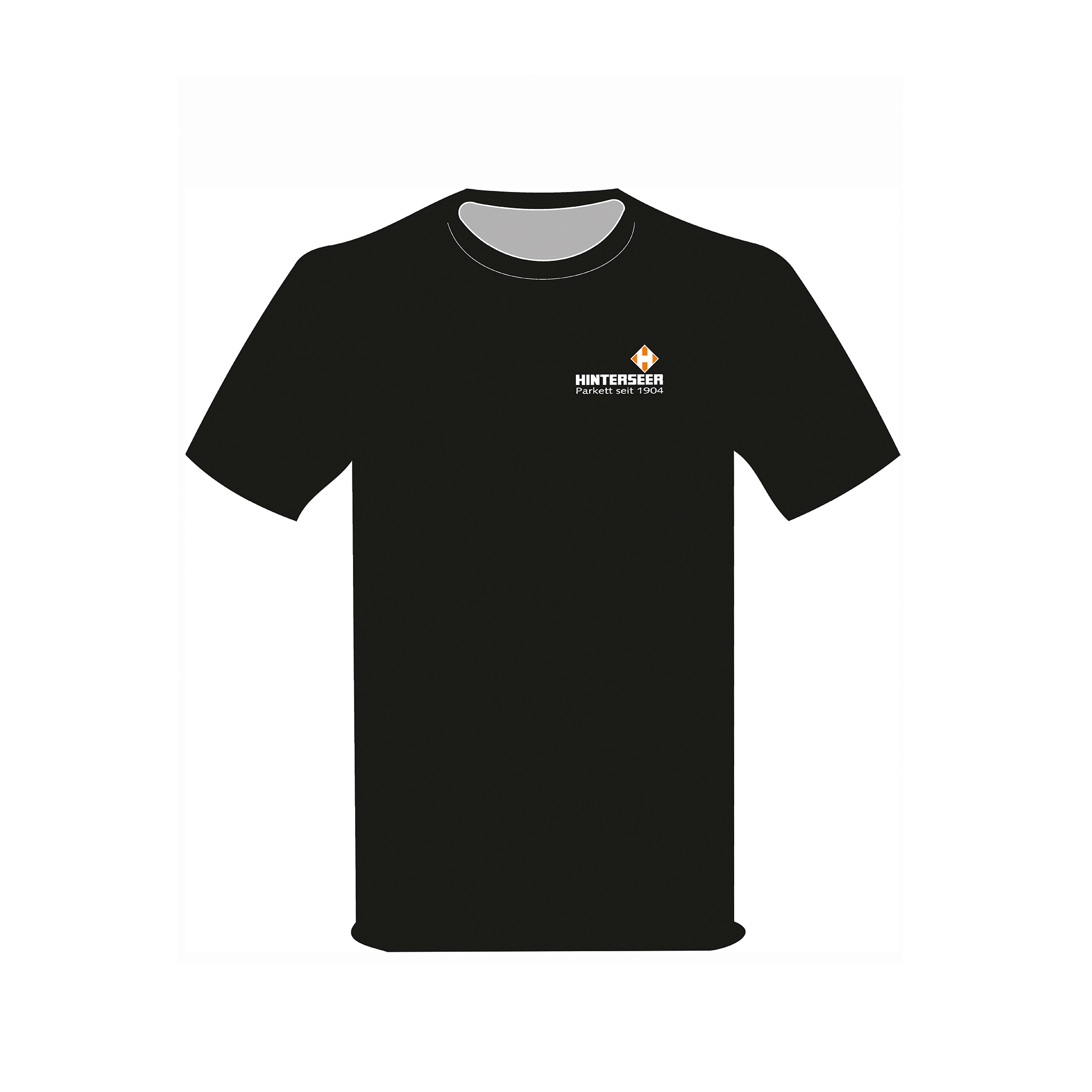T-Shirt schwarz mit Parkett Hinterseer