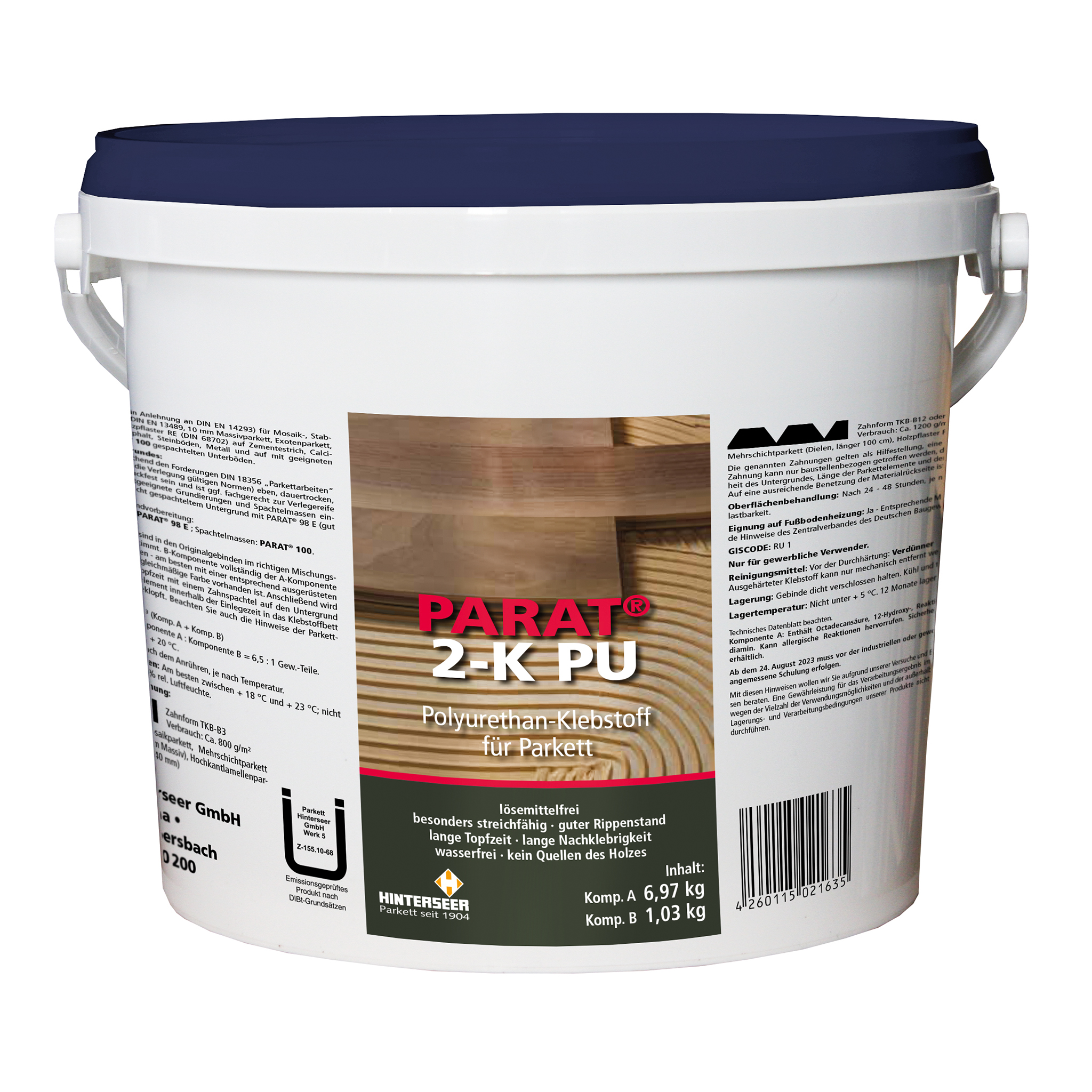 Parat 2-K PU parquet glue/laminate 8 Kg