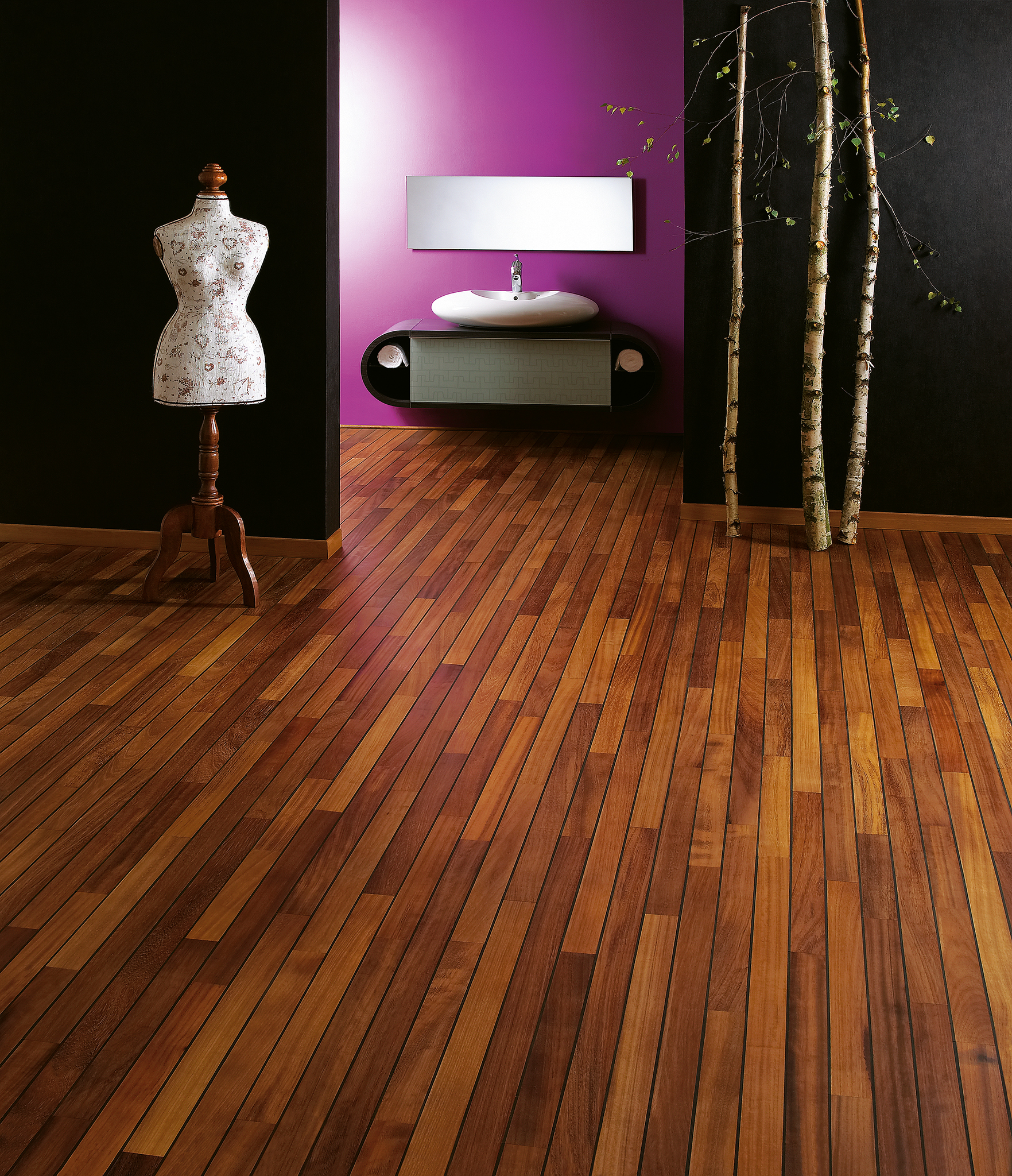 Floor-Art Yachting afrikanischer Iroko