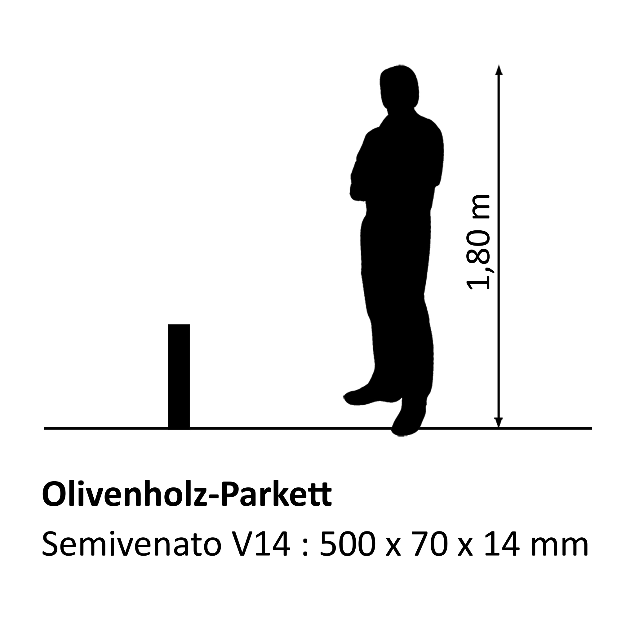 Olivenholzparkett Semivenato V14