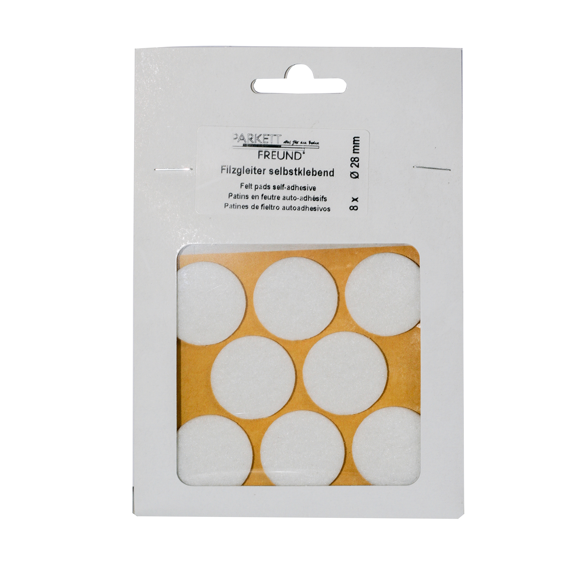 Felt glider white self-adhesive Ø 28mm Felt glider white self-adhesive Ø 28mm