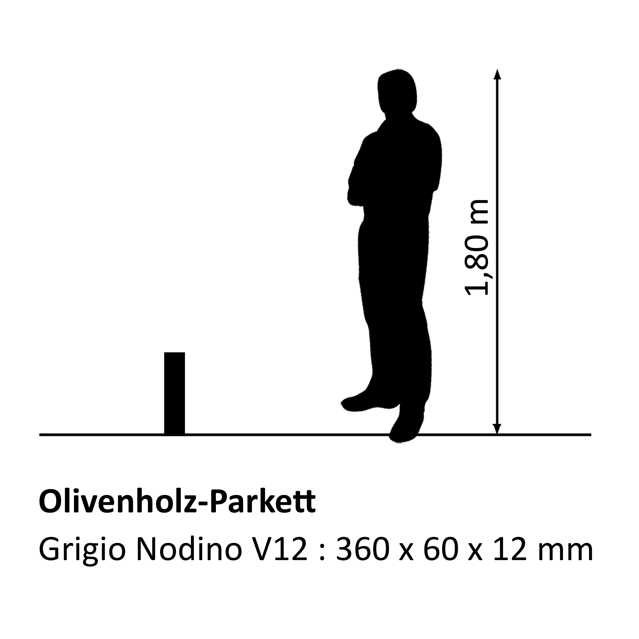 Olivenholzparkett Grigio Nodino V12