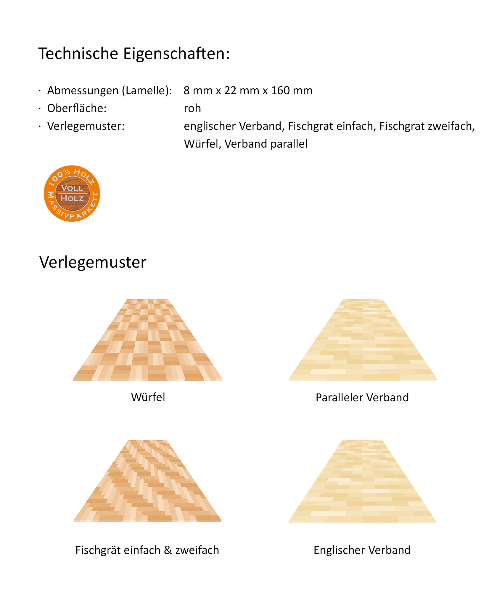 PARAT 8 Buche gedämpft Natur