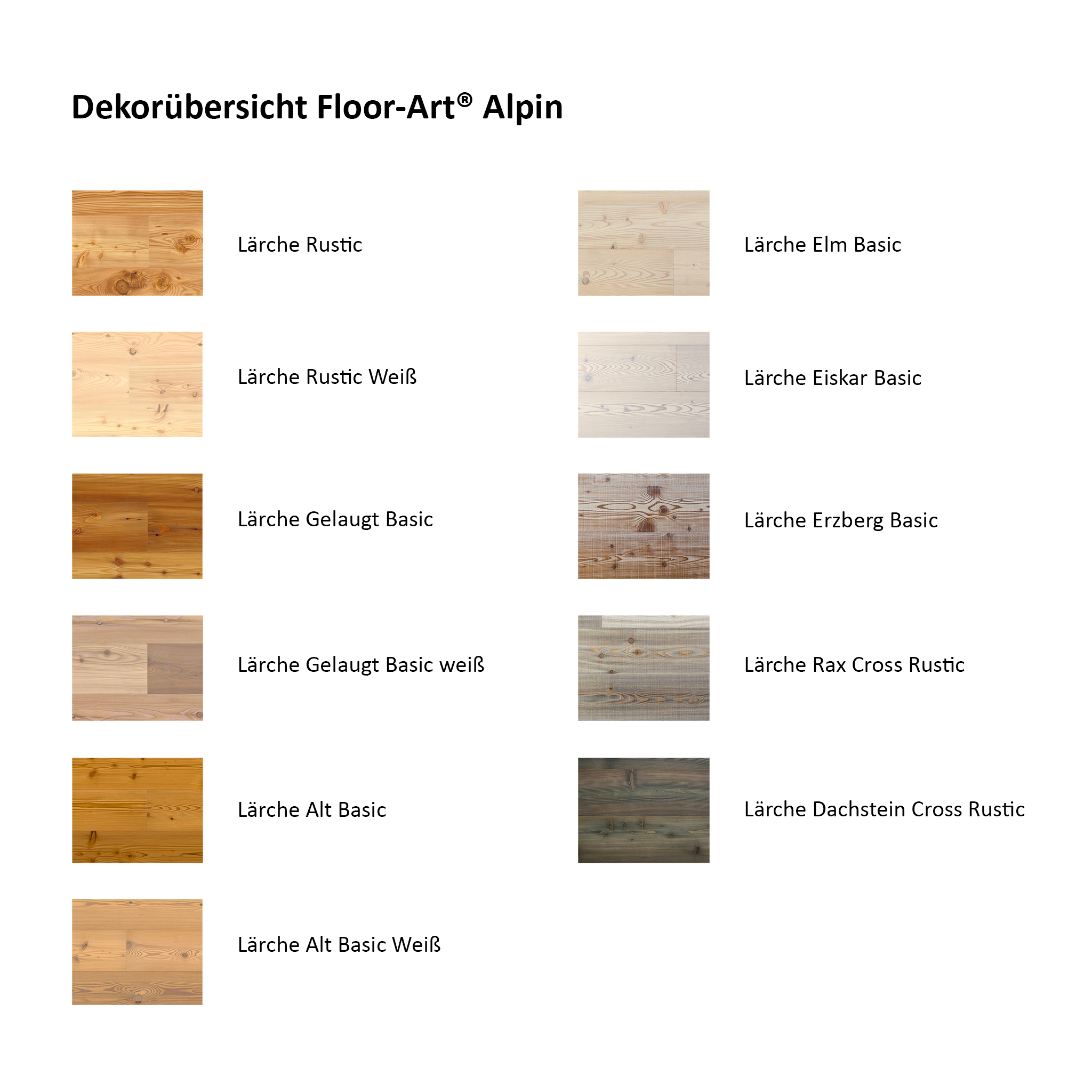 Floor-Art Alpin Lärche Elm naturelle öl