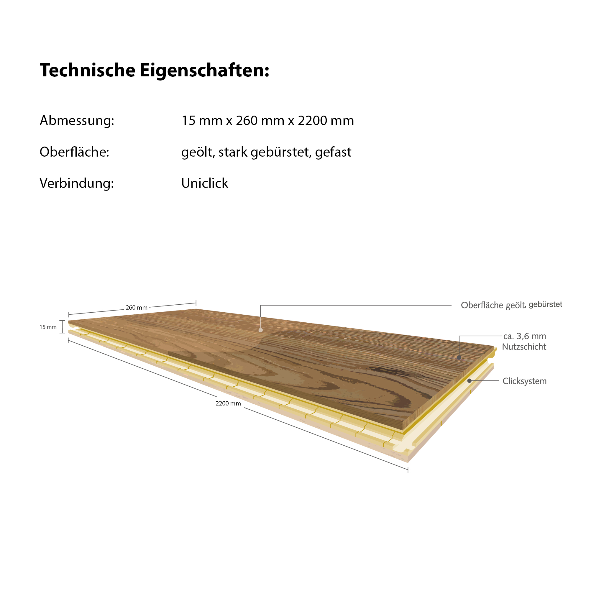 PARAT Vintage 260 Eiche XL Landhausdiele