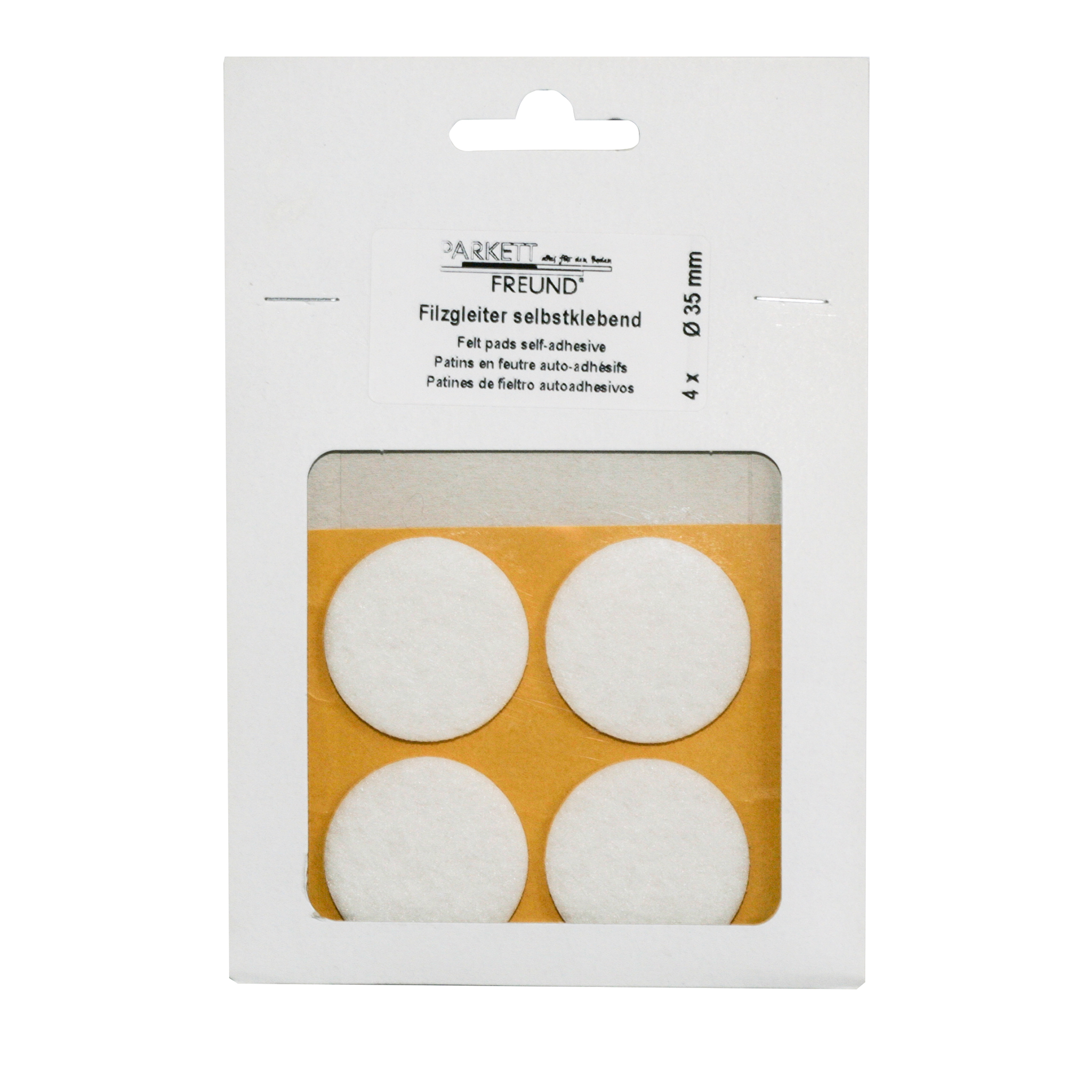 Felt glider white self-adhesive Ø 35mm Felt glider white self-adhesive Ø 35mm