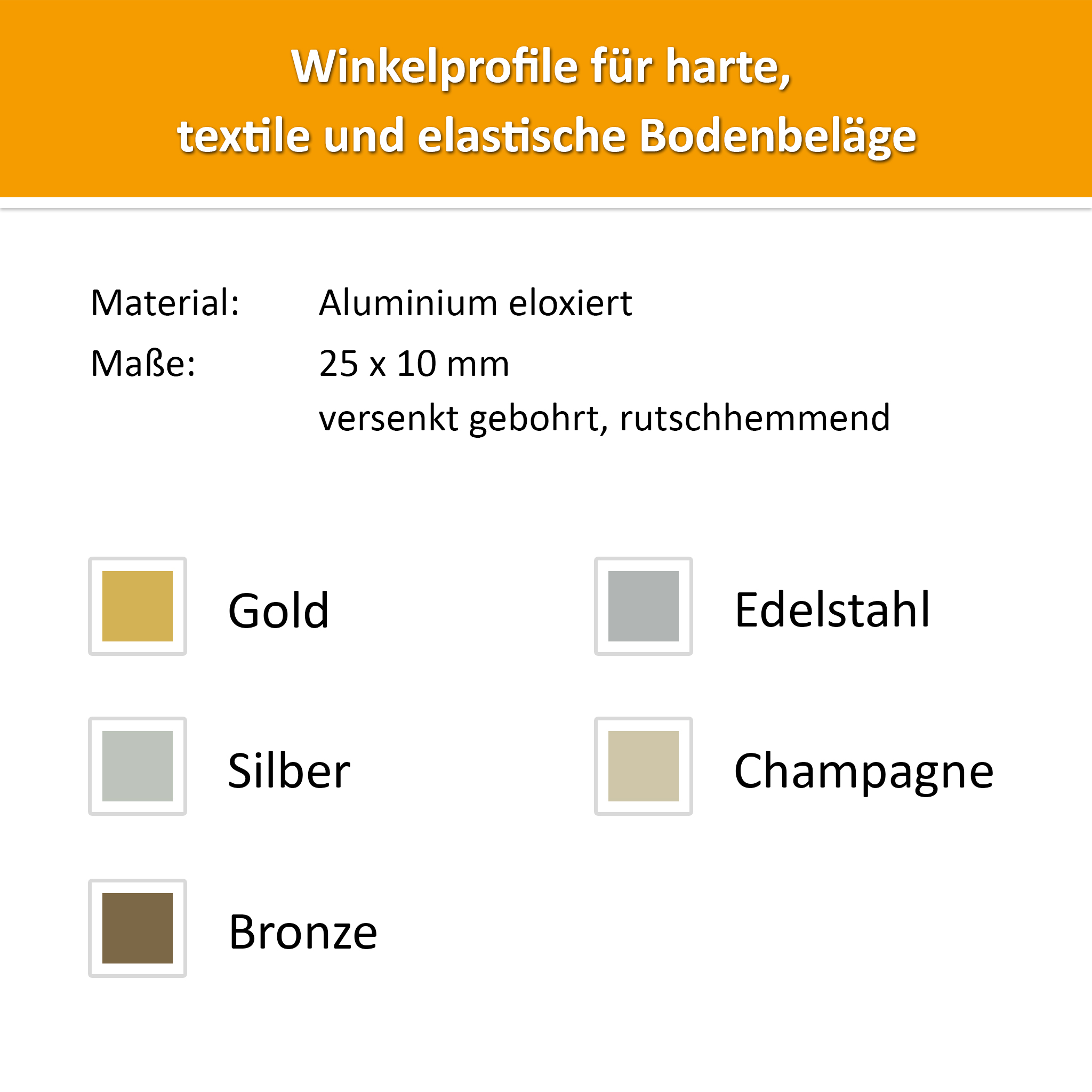 Winkelprofil gelocht Alu Bronze 1,00 m