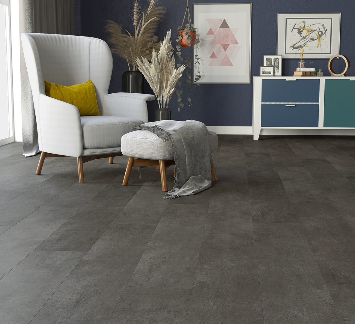 Ceramin Tiles Avola vesuvius anthracite