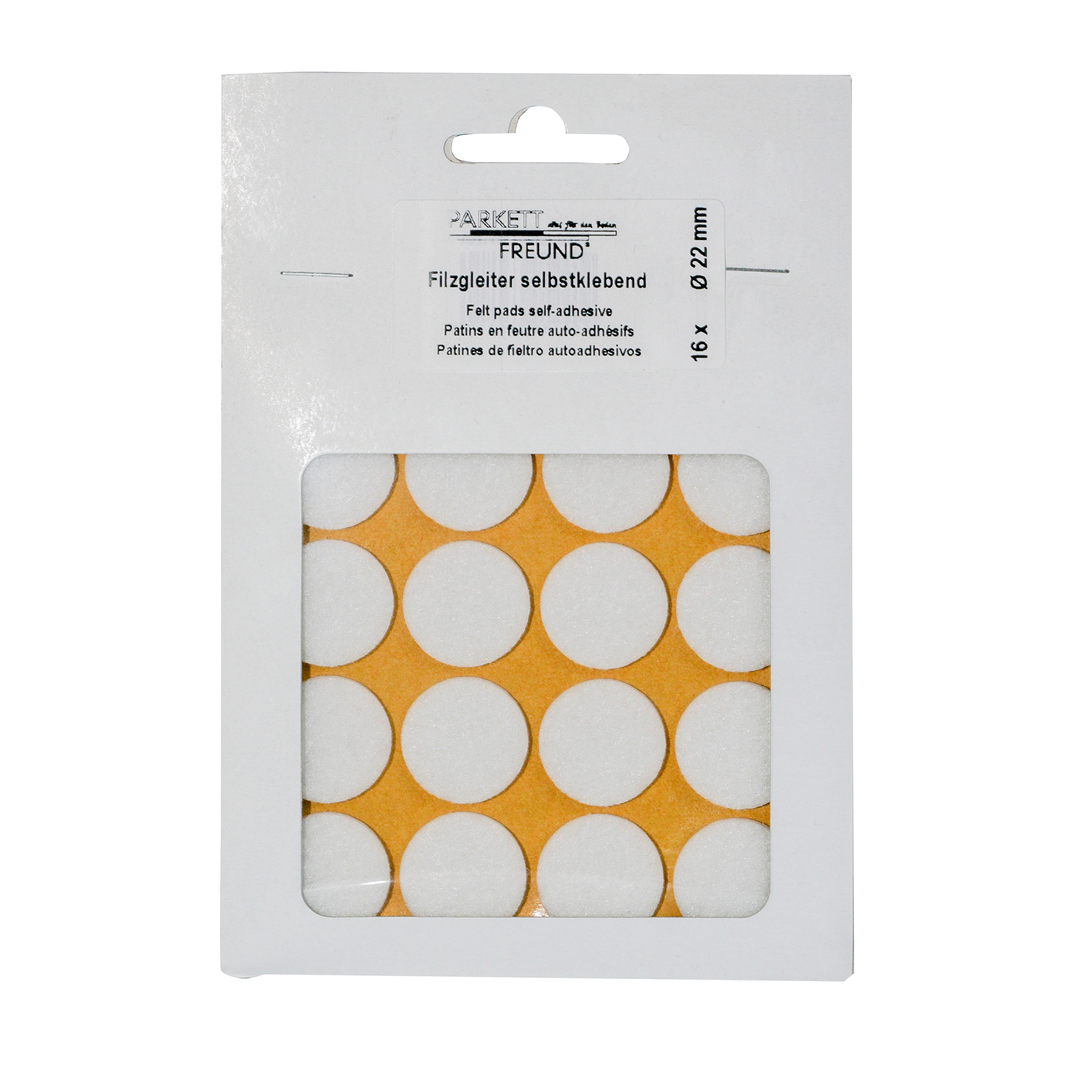 Felt glider white self-adhesive Ø 22mm Felt glider white self-adhesive Ø 22mm