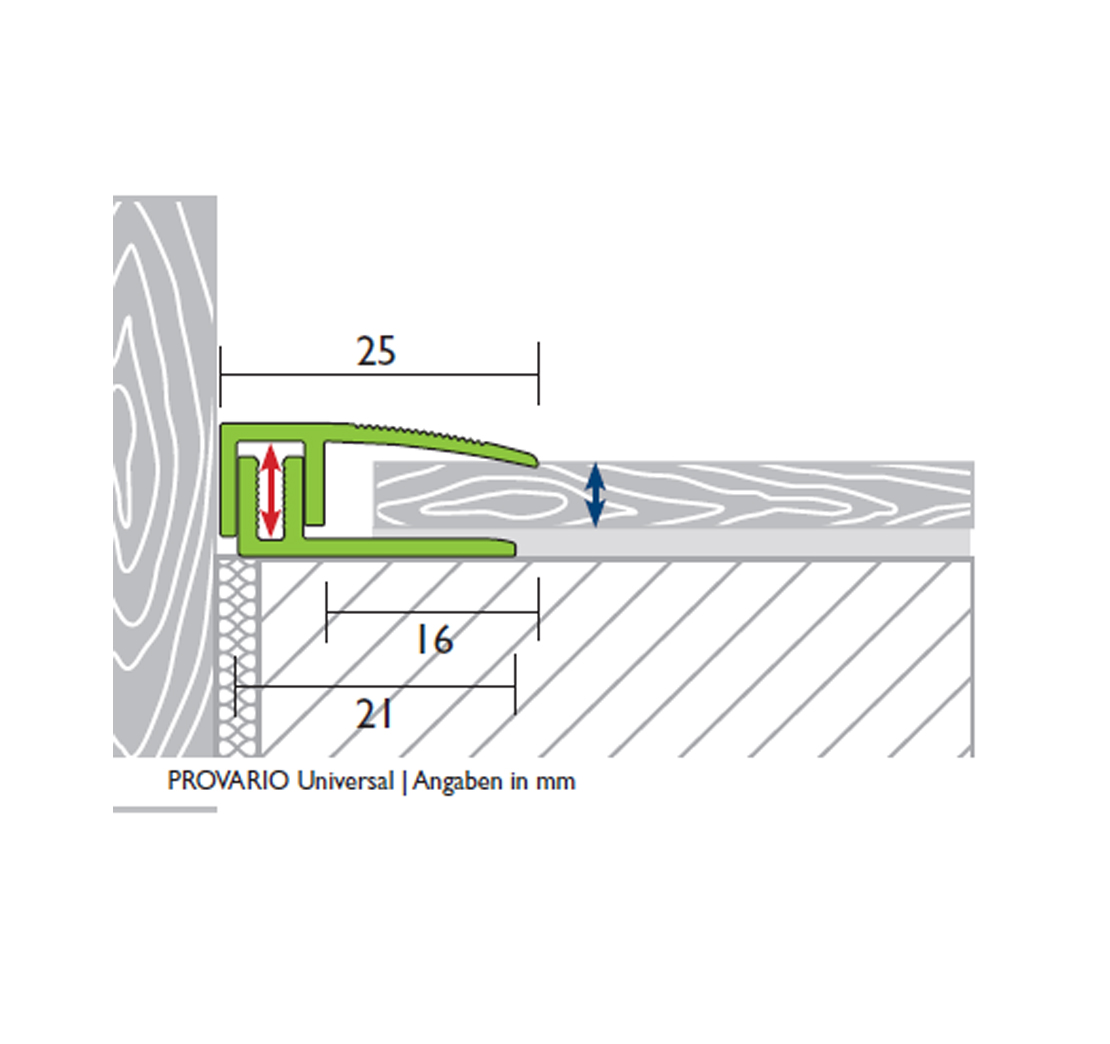 PROVARIO Uni finish stainless steel V2A