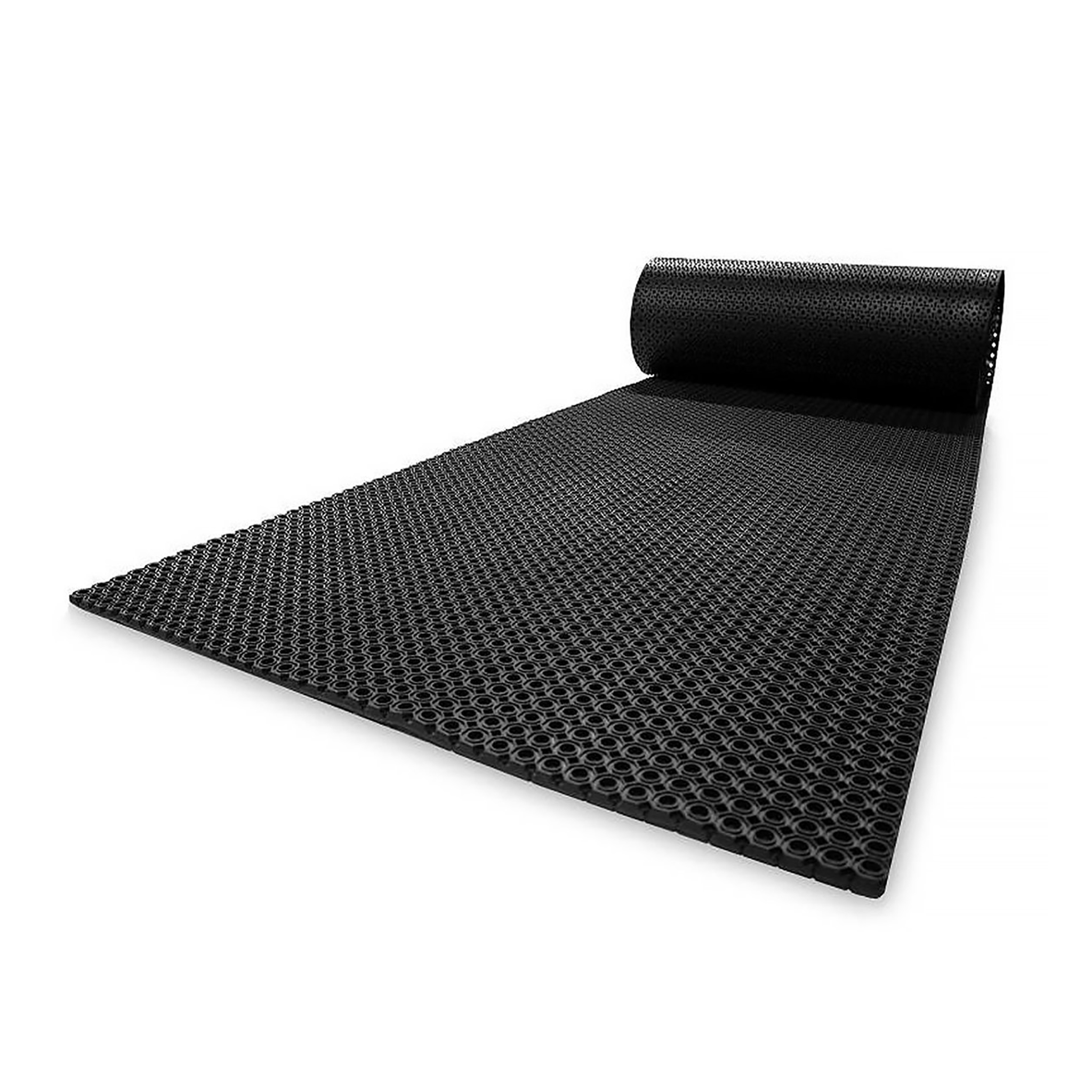 Ring rubber mat 100x100cm black