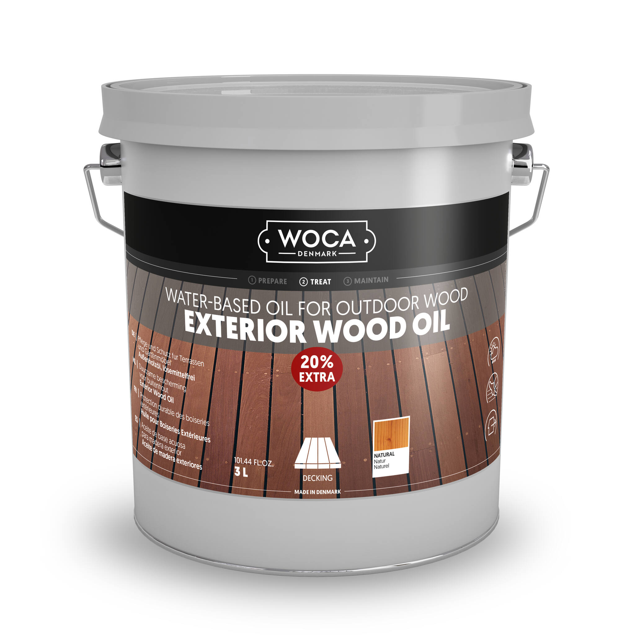 WOCA Exterior Oil Natural 3 ltr.
