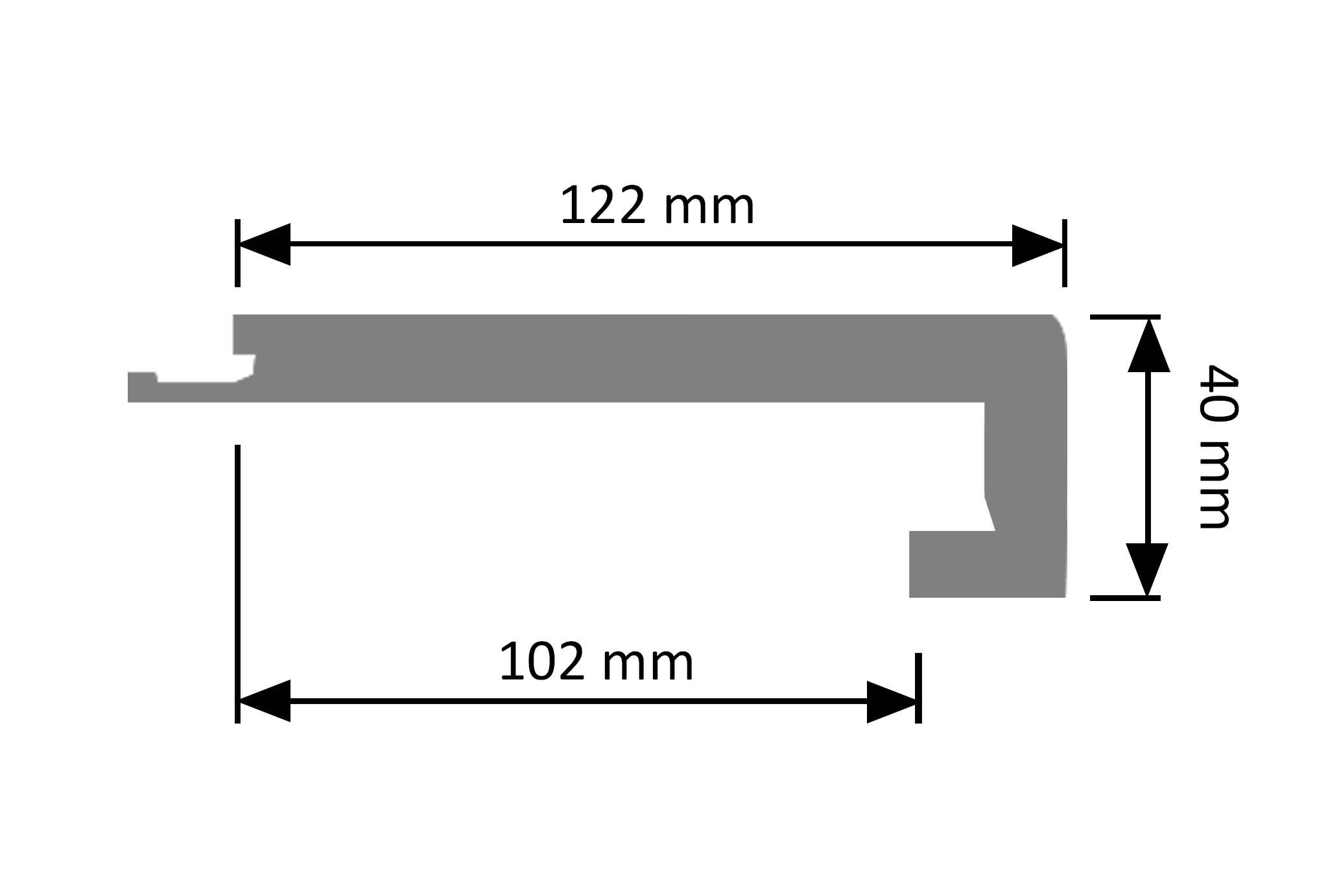 Treppenkante U-Form für PARAT 190 lack