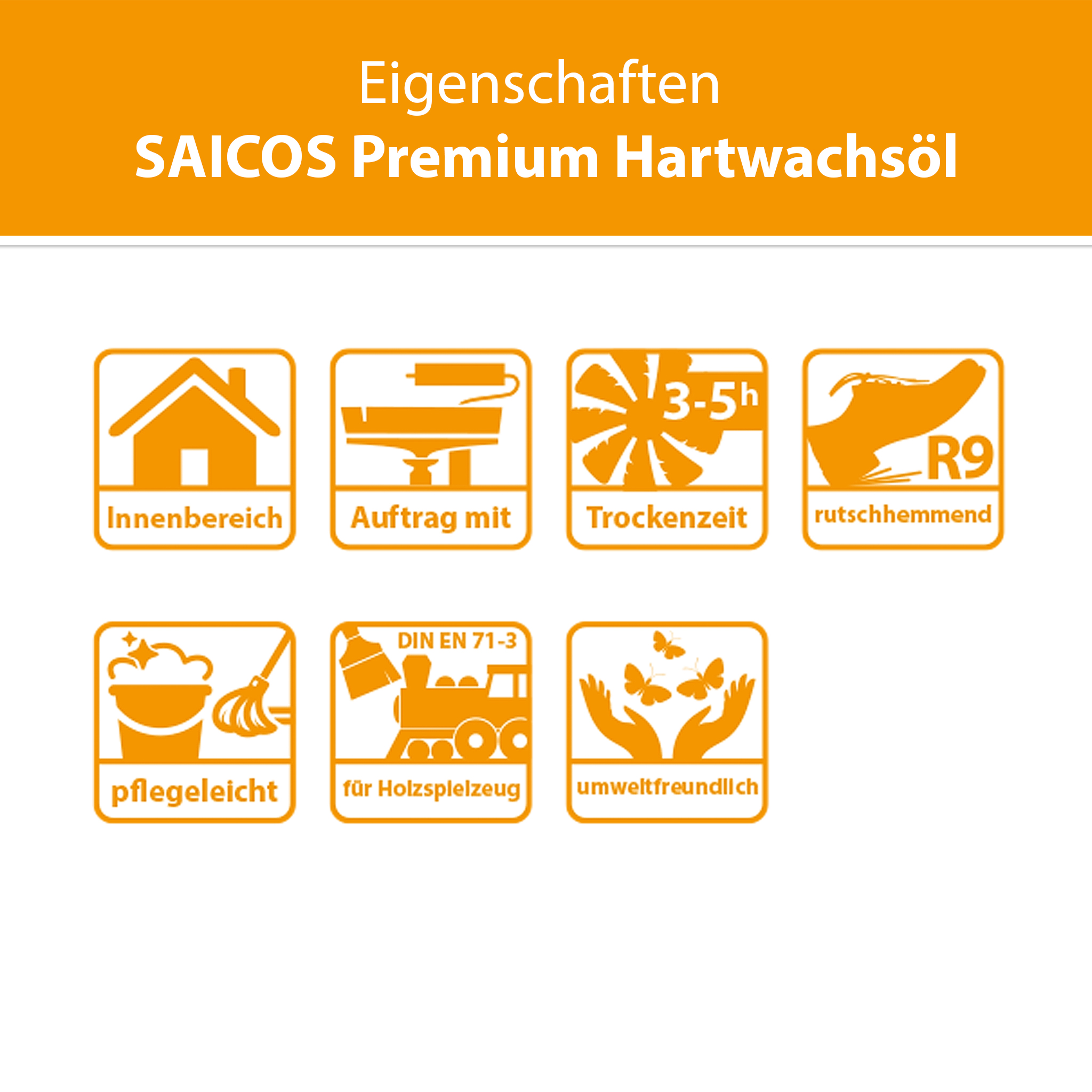 SAICOS Premium Hartwachsöl Seidenmatt 