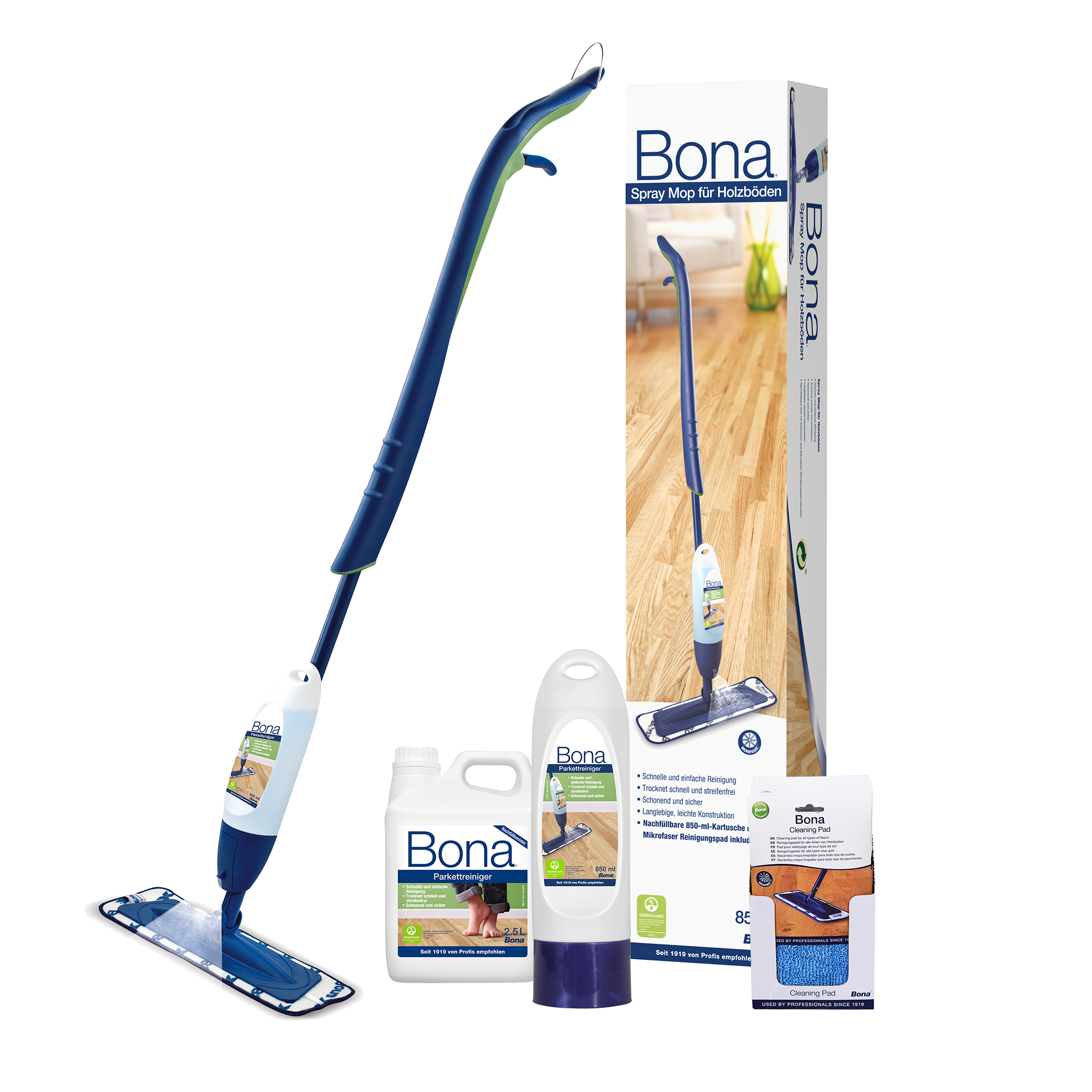 Bona spray mop with cartridge and fleece