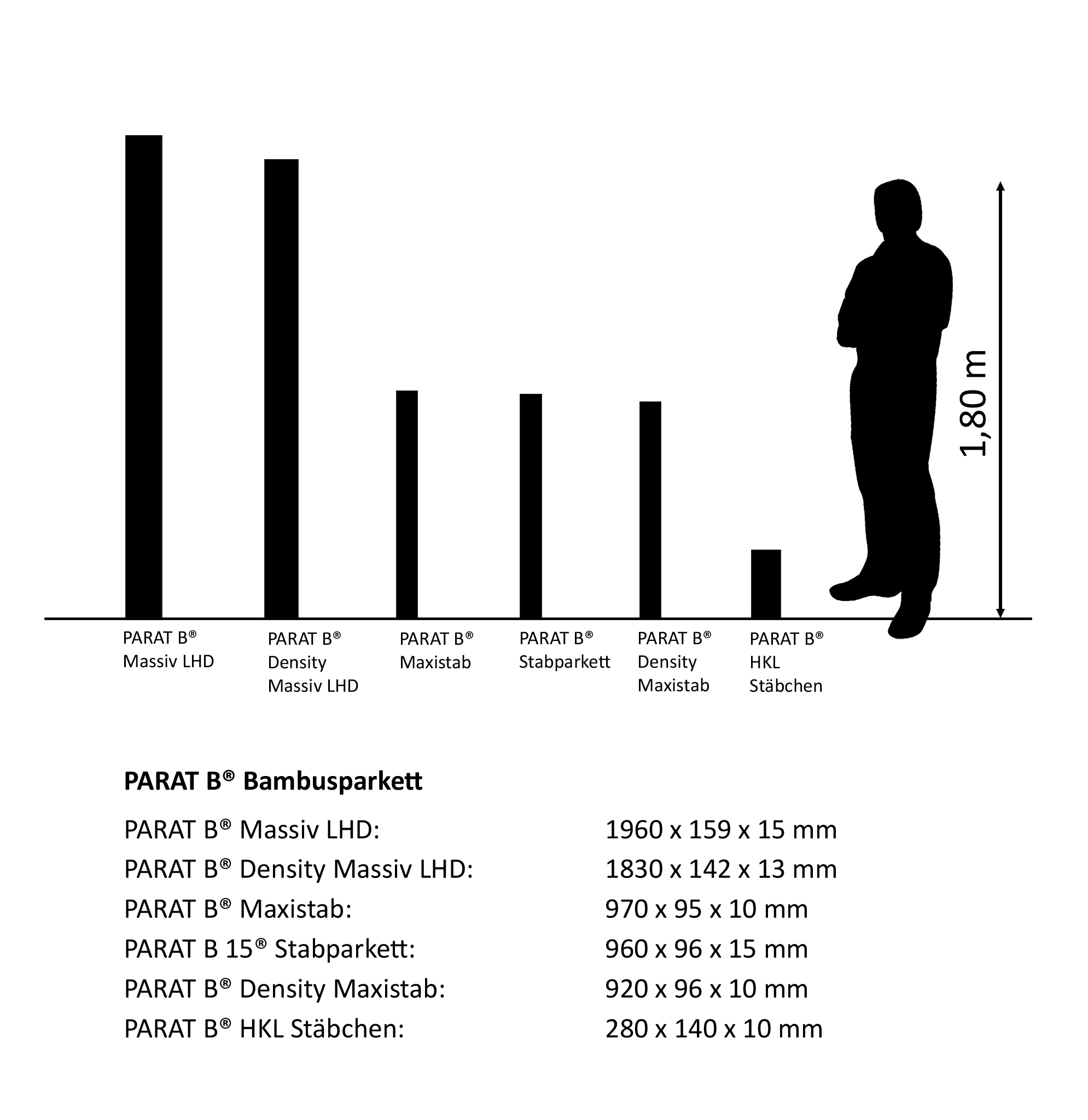 Bambus gedämpft Density Landhausdiele