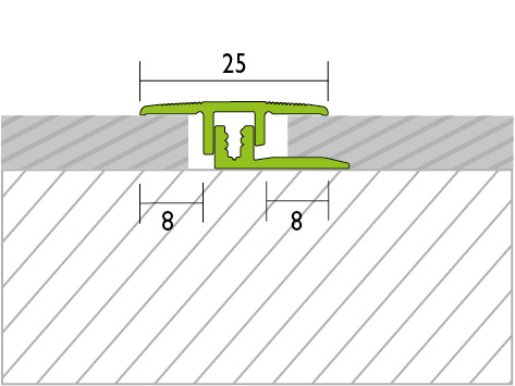 Přechodový profil Alu Silber 4-9 mm