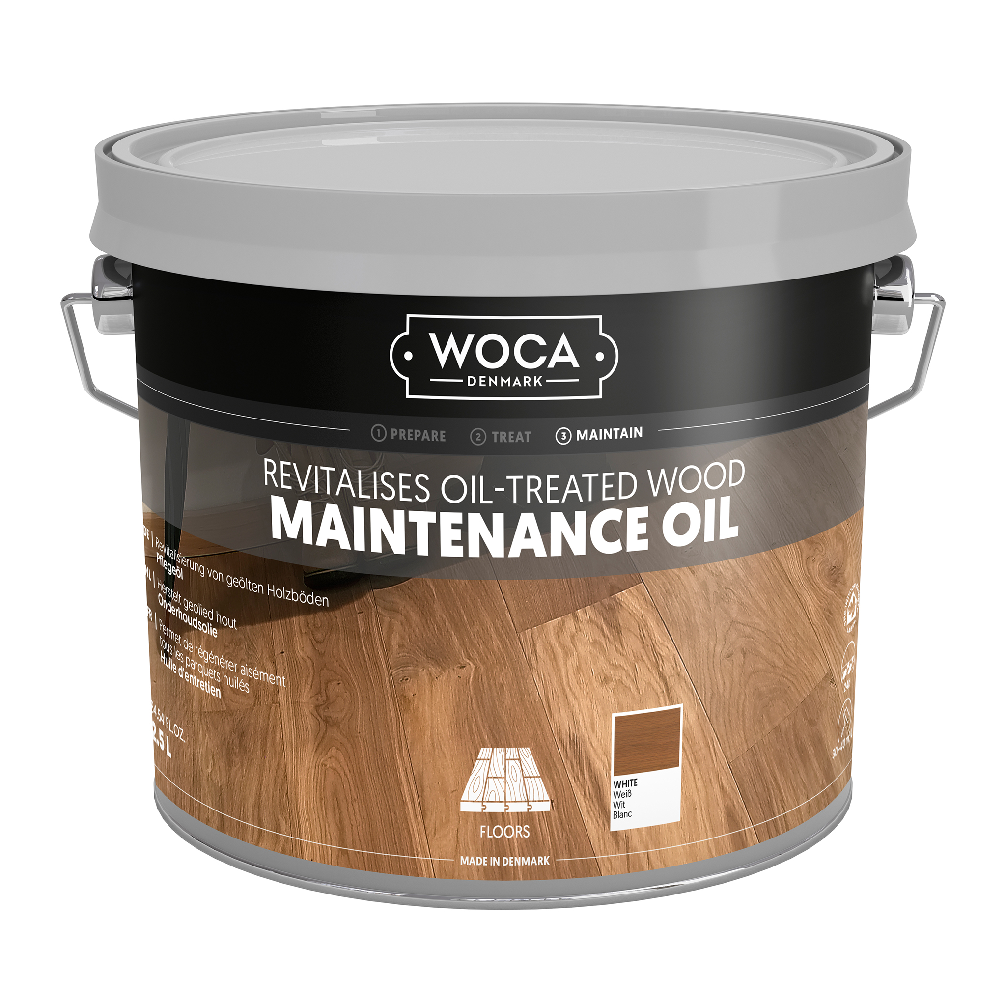 WOCA caring oil white 2,5 Ltr.