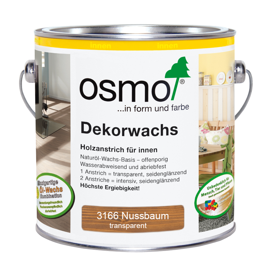 Osmo decor wax transparent Nut 2,5 Ltr.